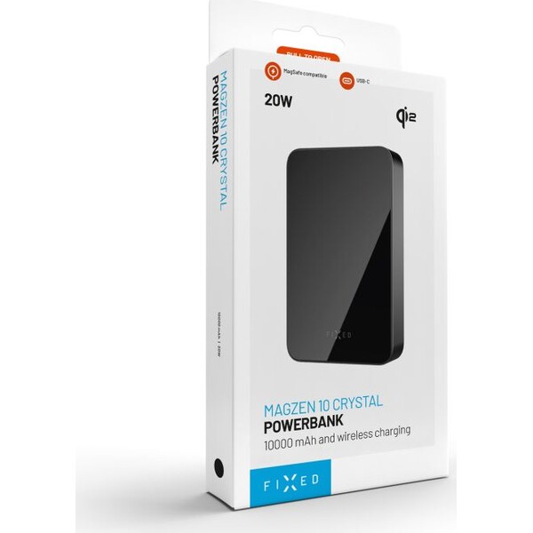 FIXED-MagZen-10-Crystal-MagSafe-Qi2-powerbanka-10000mAh-cerna