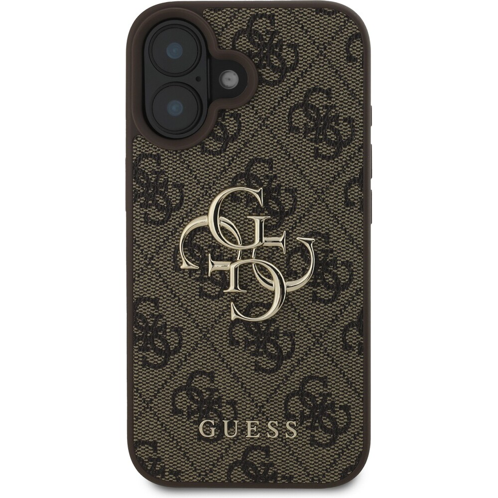 Guess-PU-4G-Metal-Logo-kryt-pro-iPhone-16-hnedy
