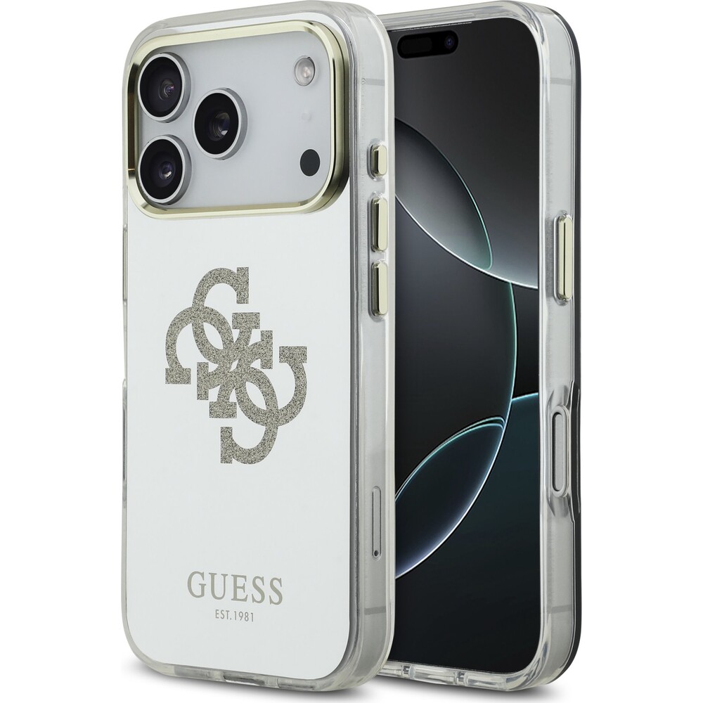 Guess-PC-TPU-Mirror-4G-Glitter-Logo-MagSafe-kryt-iPhone-17-Pro-Max-zlaty