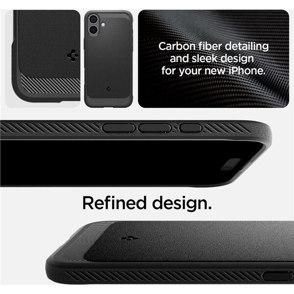 Spigen-Rugged-Armor-MagSafe-kryt-iPhone-16-matte-black