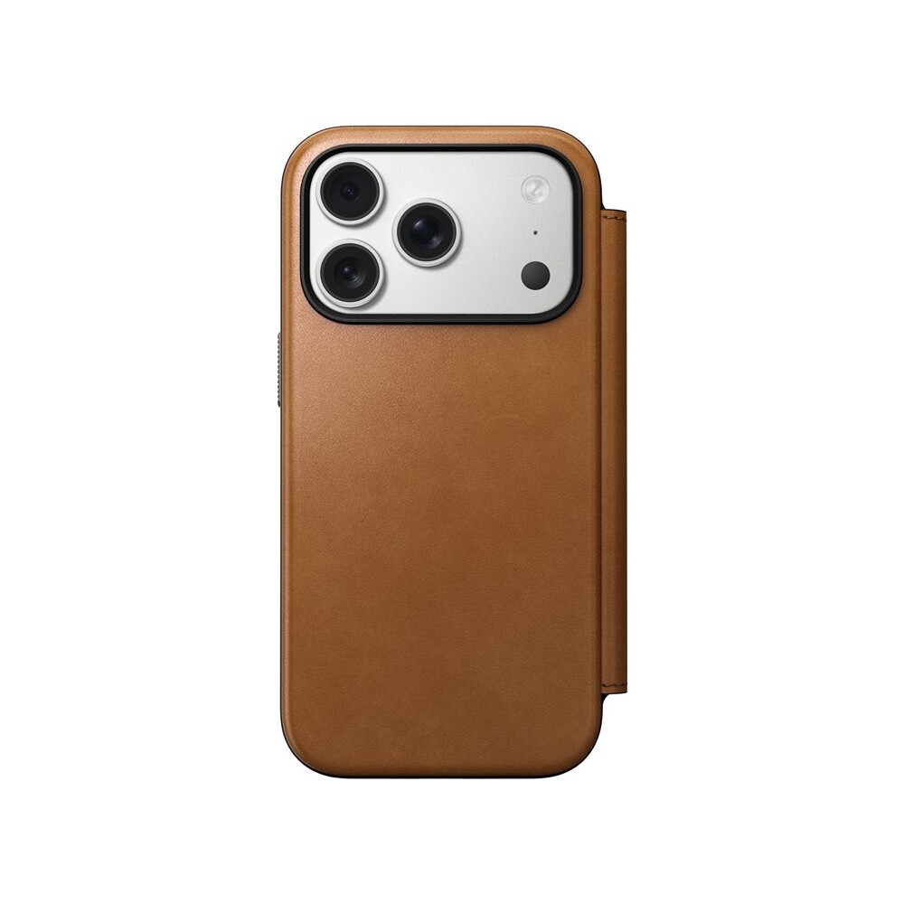 Nomad-Modern-Leather-Folio-MagSafe-kozene-pouzdro-iPhone-17-Pro-English-Tan