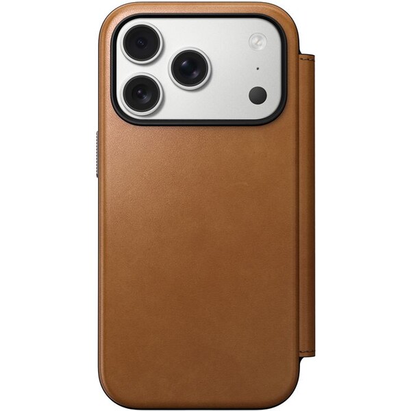Nomad-Modern-Leather-Folio-MagSafe-kozene-pouzdro-iPhone-17-Pro-English-Tan