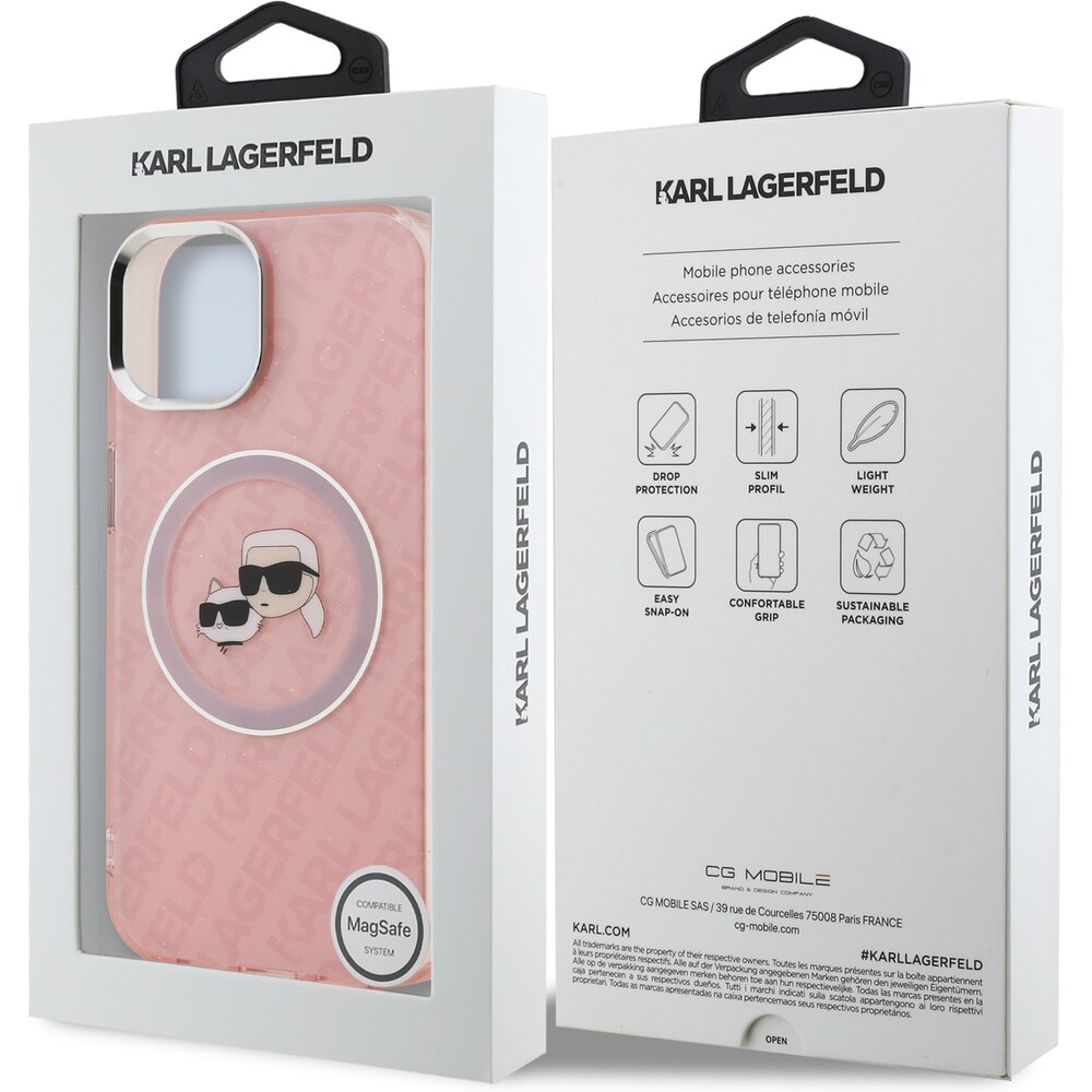 Karl-Lagerfeld-IML-K-CH-Heads-Repeated-Logo-MagSafe-kryt-iPhone-15-ruzovy