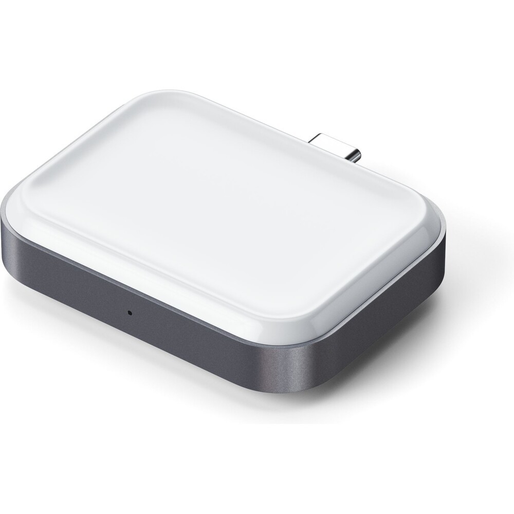 Satechi-USB-C-2v1-bezdratova-nabijeci-stanice-pro-Apple-Watch-a-Airpods-stribrna
