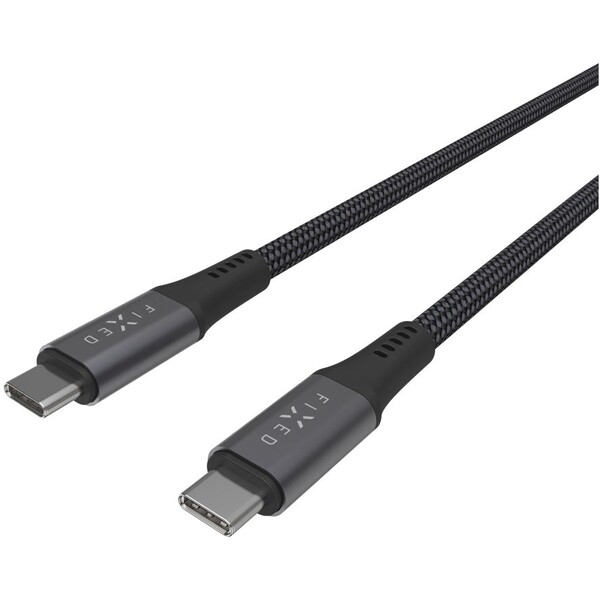 FIXED-Multimedia-Cabel-USB-C-napajeci-a-datovy-kabel-4K-60z-20Gbps-240W-2m-sedy