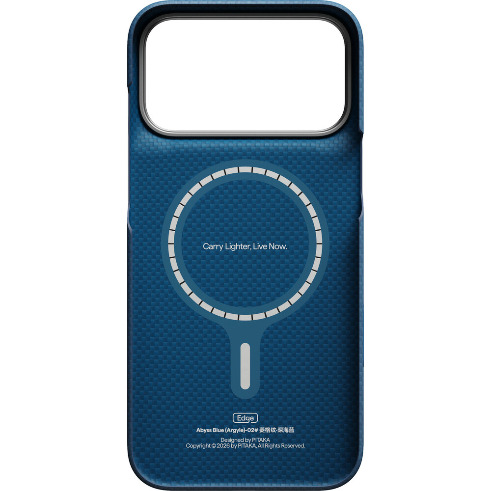 Pitaka-Edge-Case-Argyle-MagSafe-kryt-iPhone-18-Pro-Max-Abyss-Blue