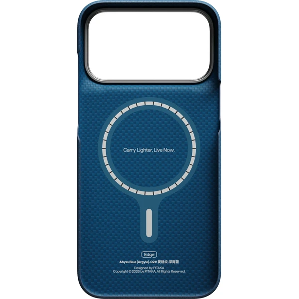 Pitaka-Edge-Case-Argyle-MagSafe-kryt-iPhone-18-Pro-Max-Abyss-Blue