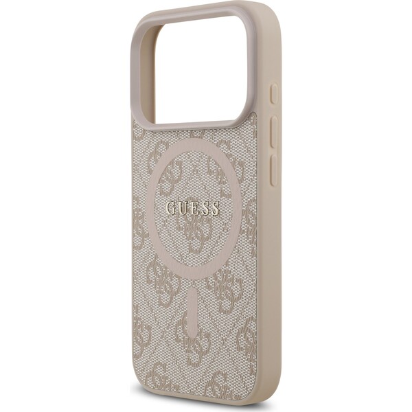 Guess-PU-Leather-4G-Colored-Ring-MagSafe-Zadni-Kryt-pro-iPhone-17-Pro-ruzovy