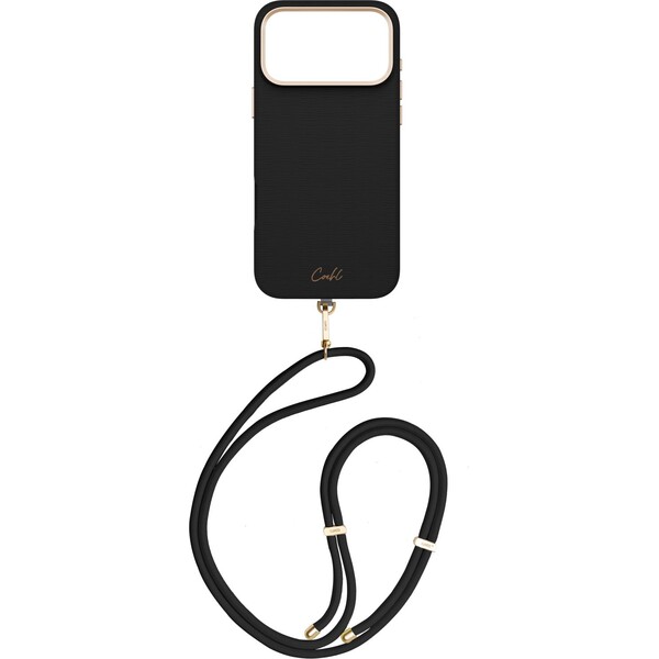 UNIQ-Coehl-Mirelle-MagSafe-kryt-s-poutkem-iPhone-17-Pro-Max-Ebony