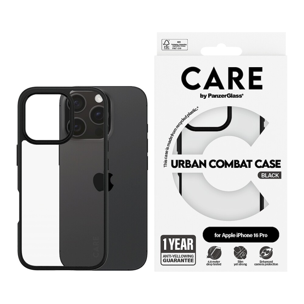 PanzerGlass-CARE-kryt-Apple-iPhone-16-Pro-Urban-Combat-cerny