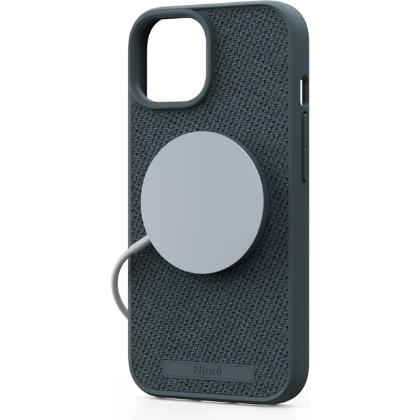 NJORD Fabric MagSafe kryt iPhone 15 tmavě šedý - Pouzdra - Obrázek 5819000601