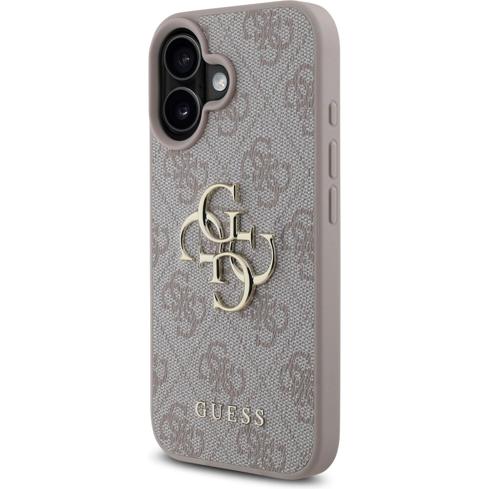 Guess-PU-4G-Metal-Logo-kryt-pro-iPhone-16-ruzovy