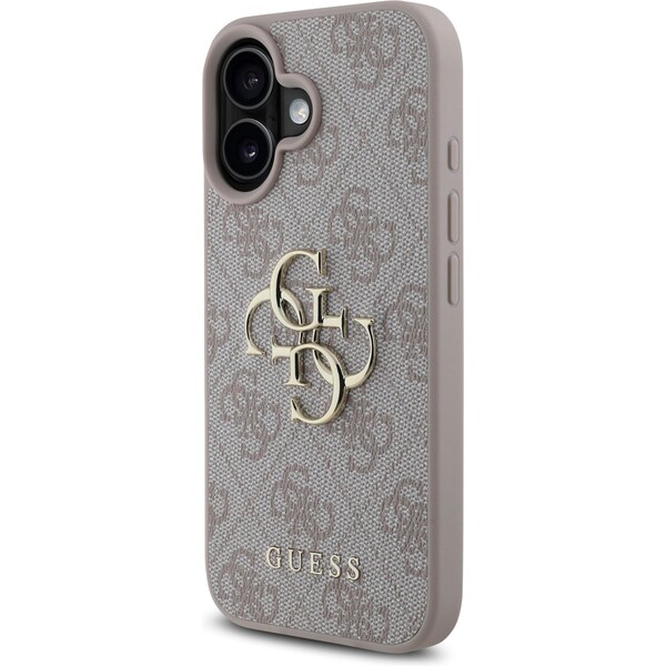Guess-PU-4G-Metal-Logo-kryt-pro-iPhone-16-ruzovy