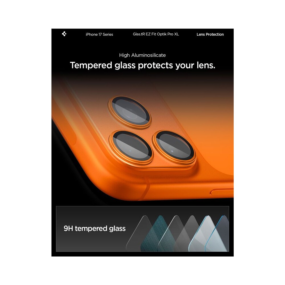 Spigen-Glass-tR-EZ-Fit-Optik-Pro-XL-sklo-na-fotoaparat-iPhone-17-Pro-oranzove