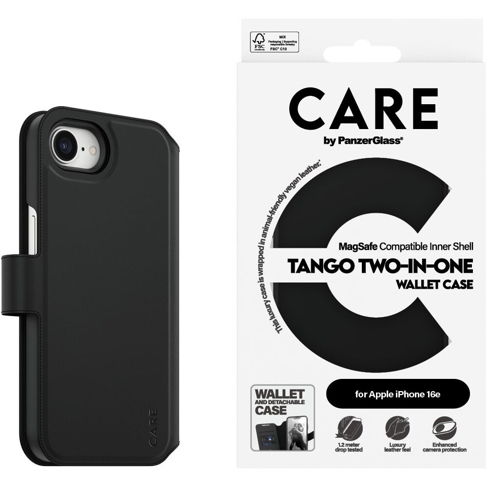 PanzerGlass-CARE-pouzdro-Apple-iPhone-17e-16e-MagSafe-Tango-2v1-Wallet