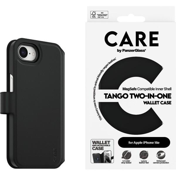 PanzerGlass-CARE-pouzdro-Apple-iPhone-17e-16e-MagSafe-Tango-2v1-Wallet