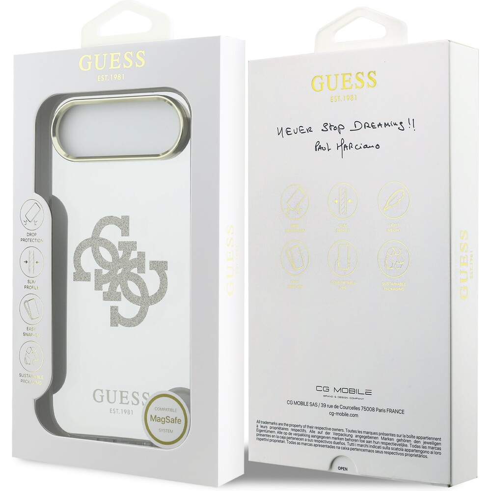 Guess-PC-TPU-Mirror-4G-Glitter-Logo-MagSafe-kryt-iPhone-Air-zlaty
