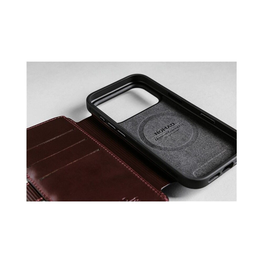 Nomad-Modern-Leather-Folio-Horween-MagSafe-kozene-pouzdro-iPhone-17-Pro-Max-Burgundy