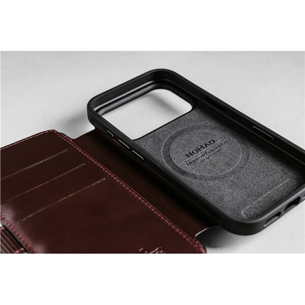 Nomad-Modern-Leather-Folio-Horween-MagSafe-kozene-pouzdro-iPhone-17-Pro-Max-Burgundy