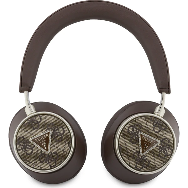 Guess-PU-4G-Triangle-Logo-ENC-bezdratova-sluchatka-hneda