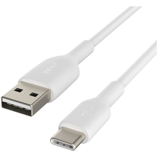 Belkin-BOOST-Charge-USB-C-USB-A-napajeci-kabel-15W-1m-bily