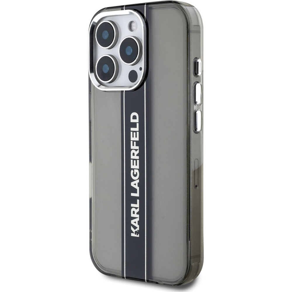 Karl-Lagerfeld-IML-Stripe-Logo-kryt-iPhone-16-Pro-Max-cerny