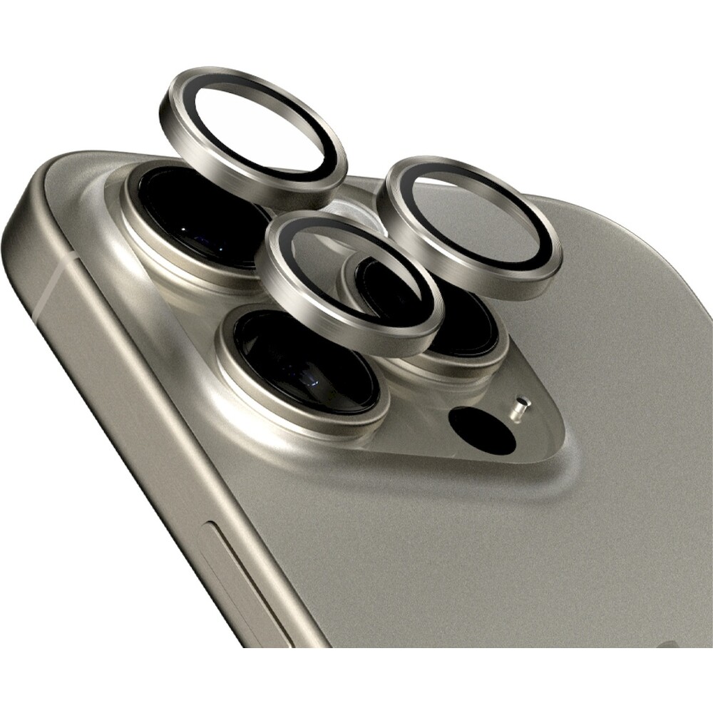 PanzerGlass-HoOps-ochranne-krouzky-Apple-iPhone-16-Pro-16-Pro-Max-15-Pro-15-Pro-Max-prirodni-titan