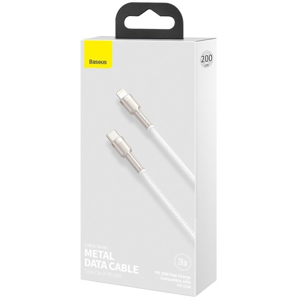 Baseus-Cafule-USB-C-Lightning-napajeci-kabel-20W-2m-bily