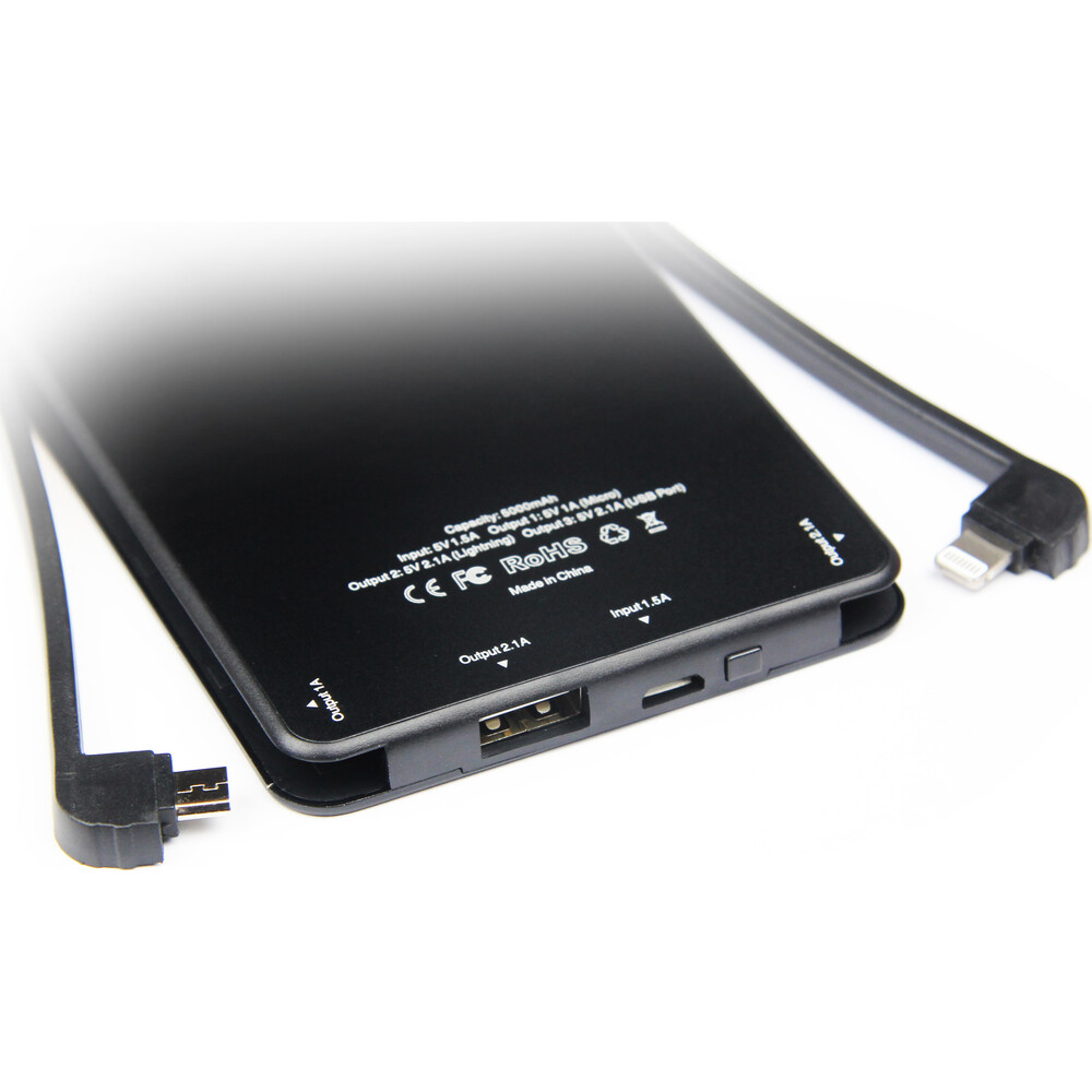 iWant-powerbanka-s-Lightning-a-microUSB-konektorem-5000-mAh-cerna
