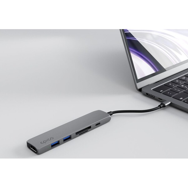 Epico-6v1-hlinikovy-hub-8K-s-USB-C-hvezdne-vesmirne-sedy
