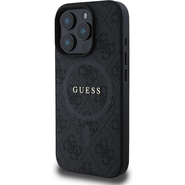 Guess-PU-Leather-4G-Colored-Ring-MagSafe-kryt-iPhone-16-Pro-Max-cerny