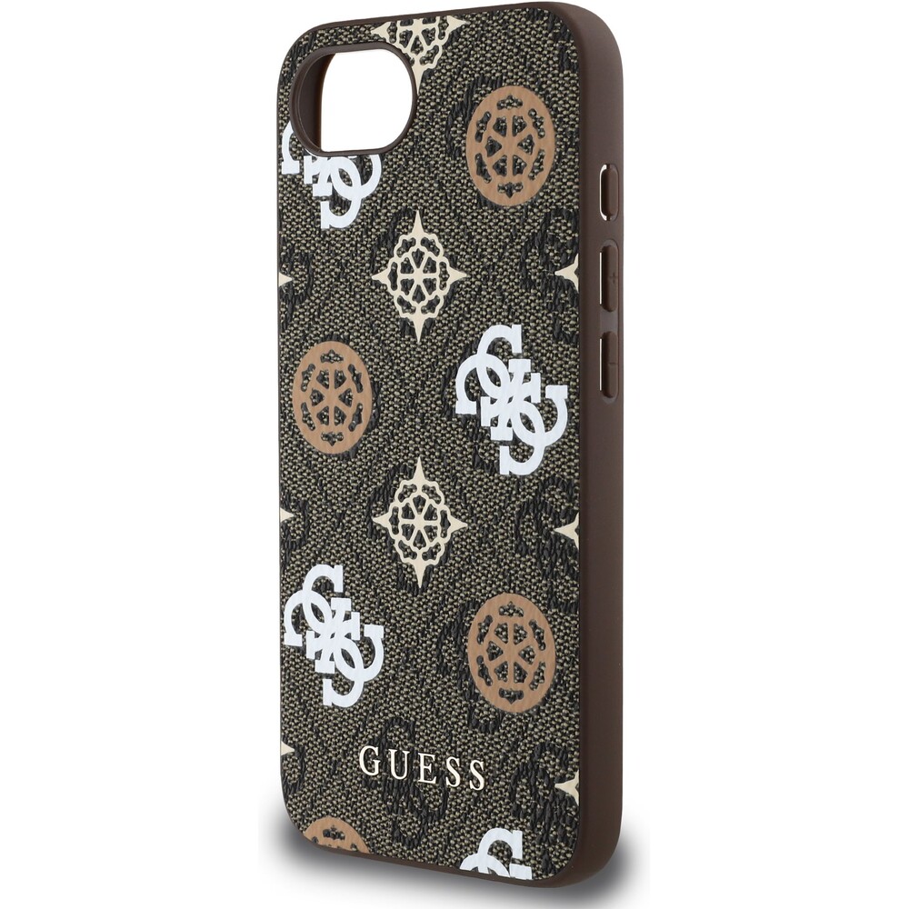 Guess-PU-4G-Peony-MagSafe-kryt-iPhone-17e-16e-hnedy