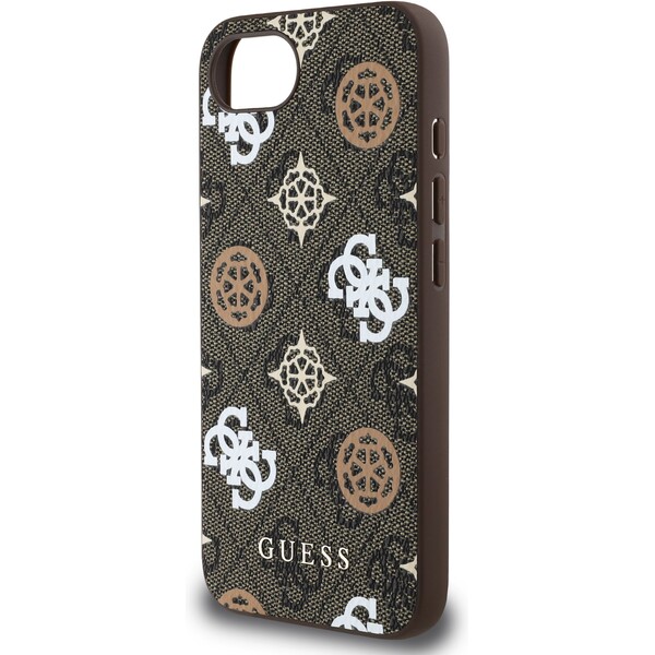 Guess-PU-4G-Peony-MagSafe-kryt-iPhone-17e-16e-hnedy