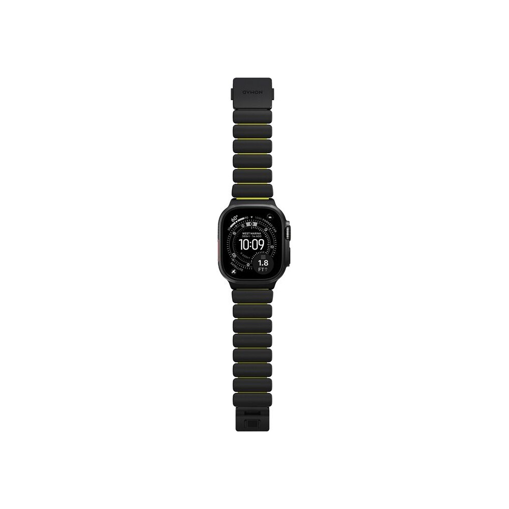Nomad-Stratos-Band-FKM-reminek-Apple-Watch-45-46-49mm-Black-Titanium-Volt