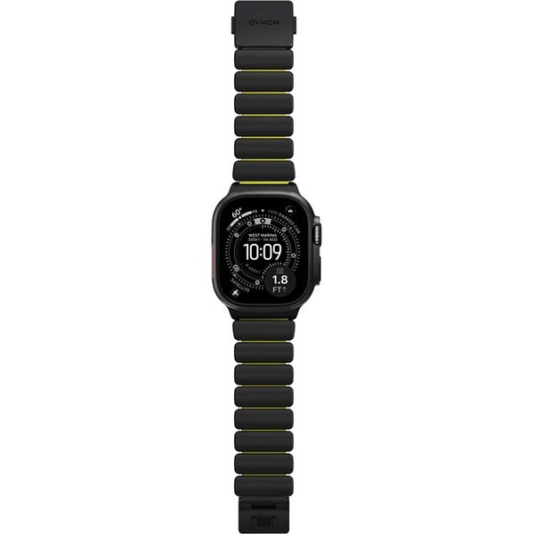 Nomad-Stratos-Band-FKM-reminek-Apple-Watch-45-46-49mm-Black-Titanium-Volt