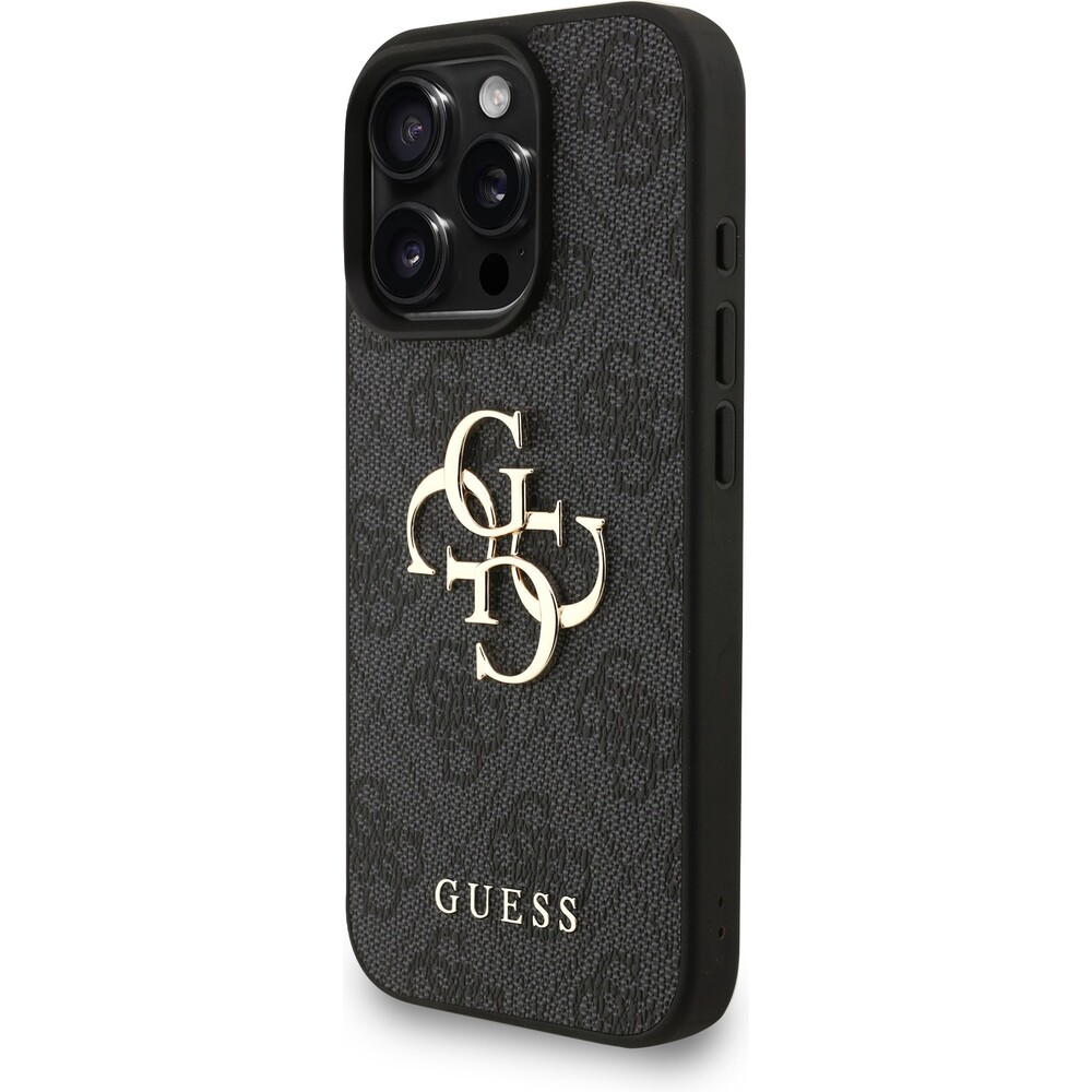 Guess-PU-4G-Metal-Logo-Strap-kryt-iPhone-16-Pro-Max-cerny