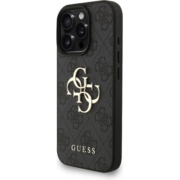Guess-PU-4G-Metal-Logo-Strap-kryt-iPhone-16-Pro-Max-cerny