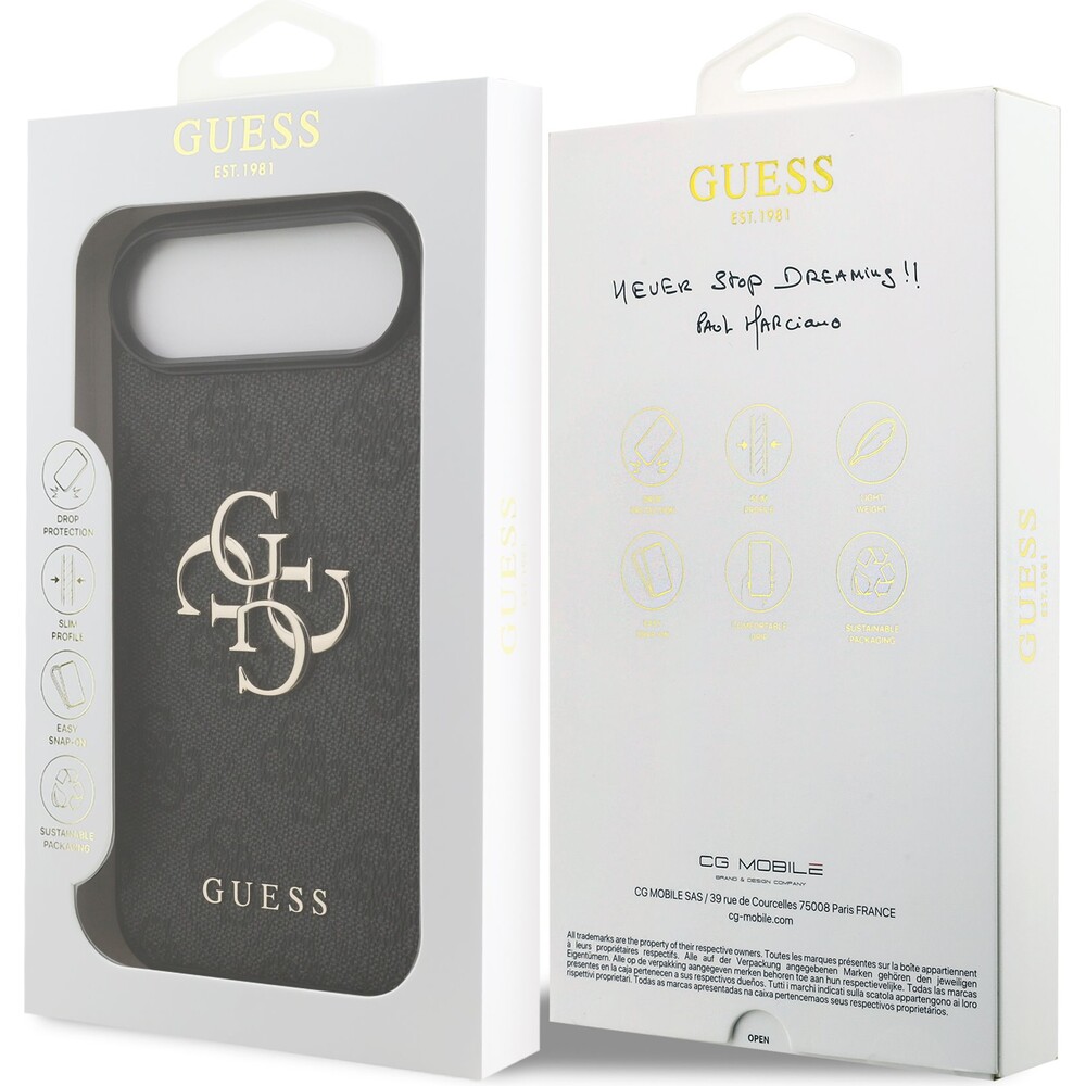 Guess-PU-4G-Metal-Logo-kryt-iPhone-Air-sedy