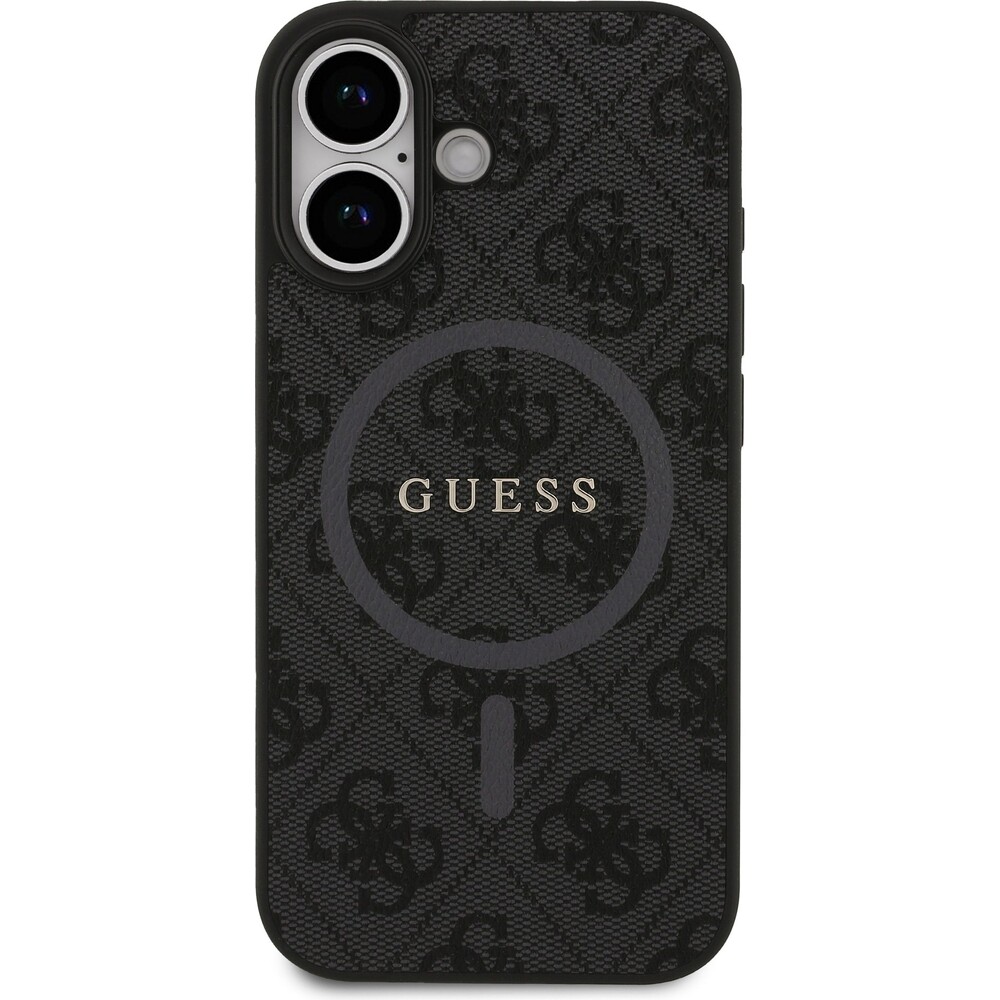 Guess-PU-Leather-4G-Colored-Ring-MagSafe-Zadni-Kryt-pro-iPhone-17-cerny