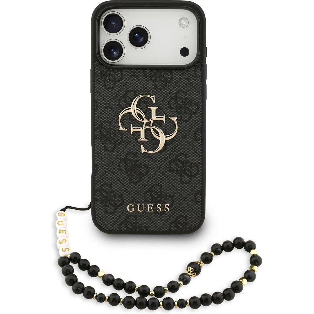Guess-PU-4G-Metal-Logo-Strap-kryt-iPhone-17-Pro-Max-cerny