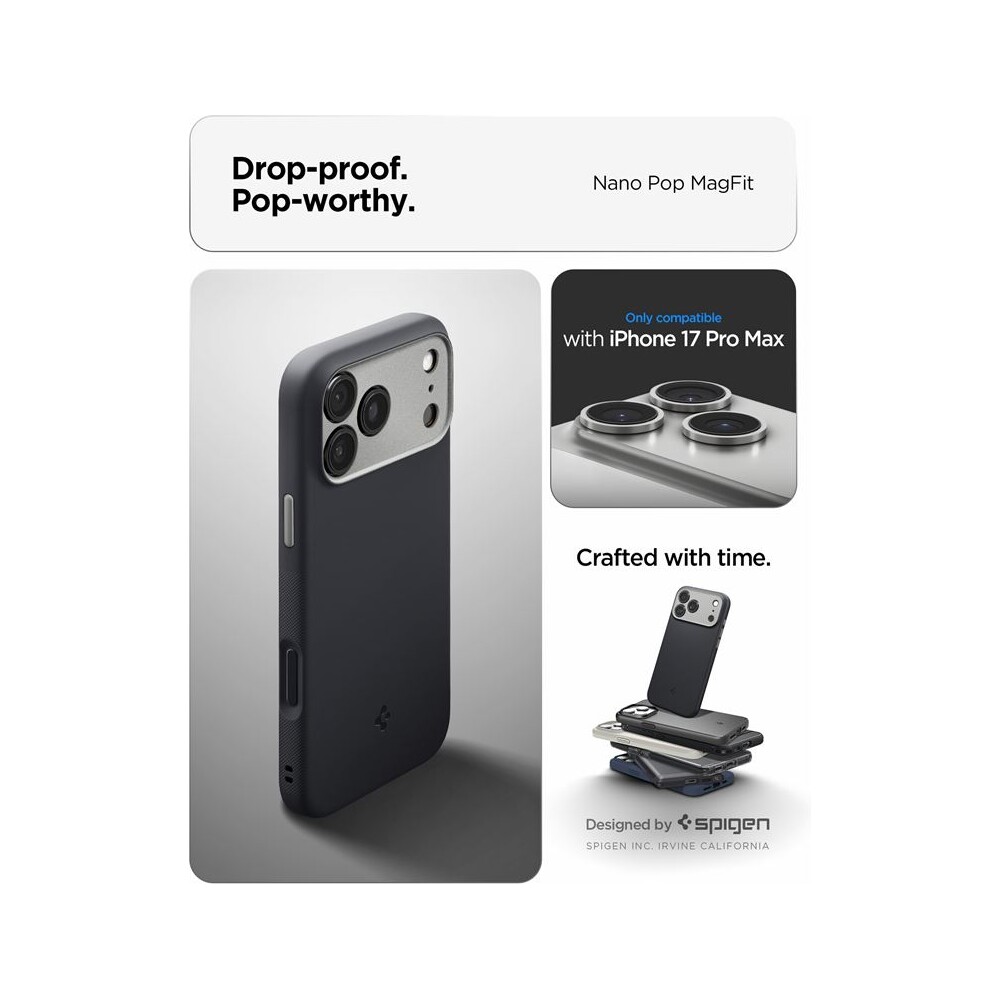 Spigen-Nano-Pop-MagSafe-kryt-iPhone-17-Pro-Max-black-sesame