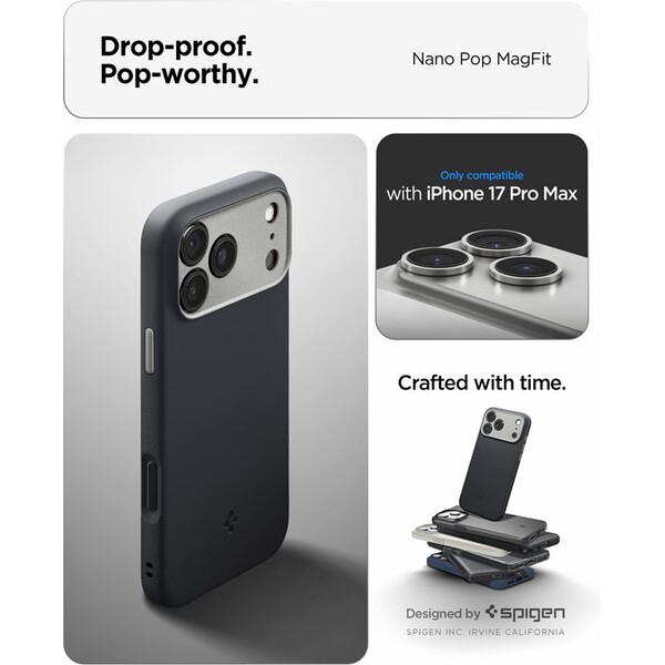 Spigen-Nano-Pop-MagSafe-kryt-iPhone-17-Pro-Max-black-sesame