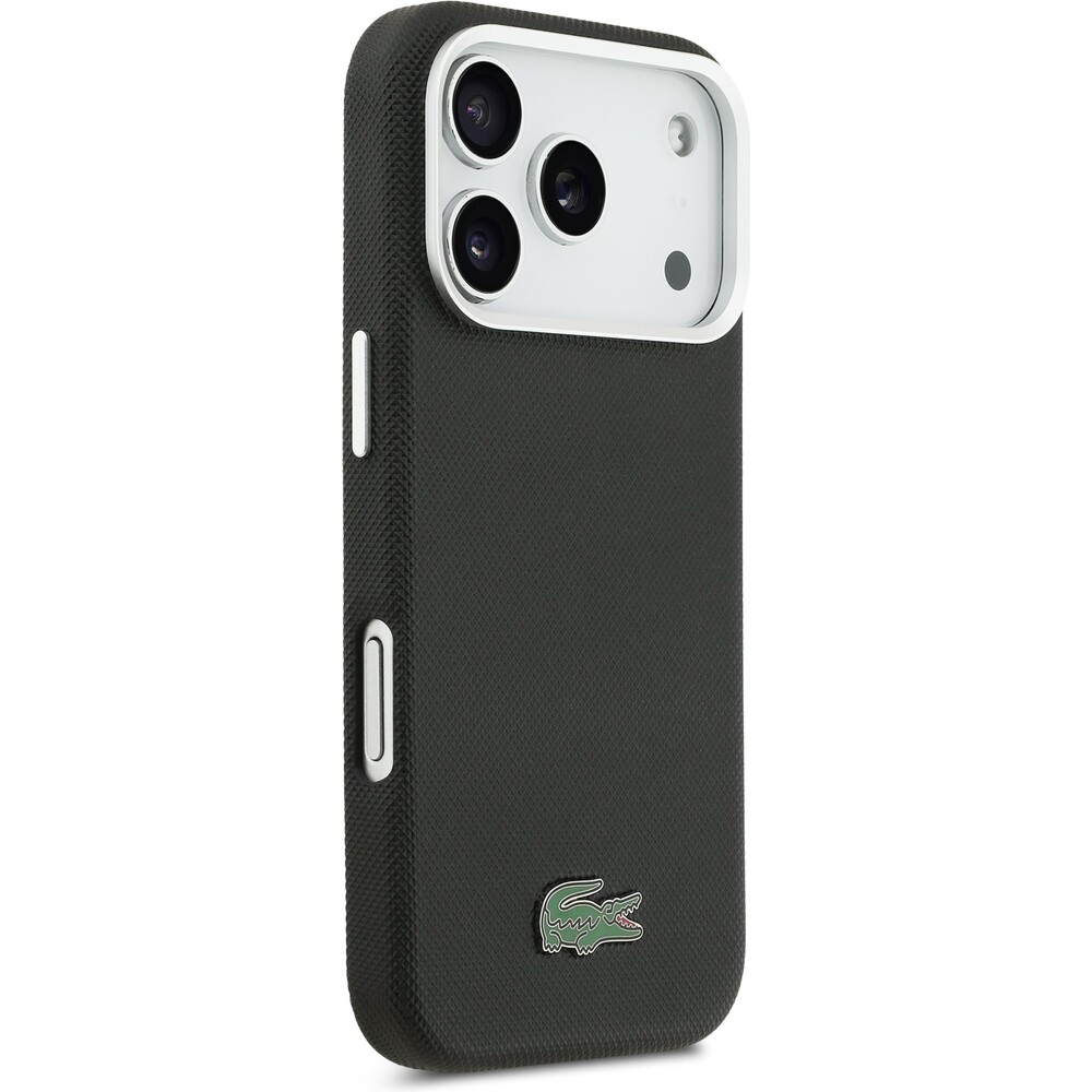 Lacoste-Iconic-Petit-Pique-Metal-Logo-MagSafe-kryt-iPhone-17-Pro-cerny