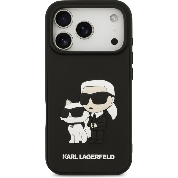 Karl-Lagerfeld-3D-Rubber-Karl-and-Choupette-kryt-iPhone-17-Pro-cerny
