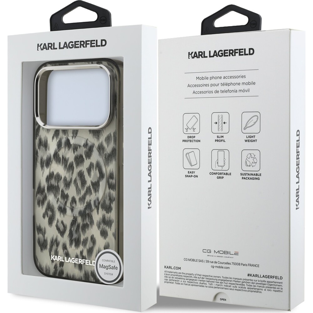 Karl-Lagerfeld-IML-Leopard-MagSafe-kryt-iPhone-17-Pro-hnedy