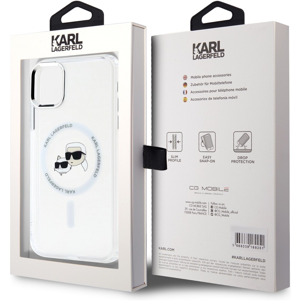 Karl-Lagerfeld-IML-K-CH-Heads-Metal-Frame-MagSafe-zadni-kryt-pro-iPhone-11-ciry