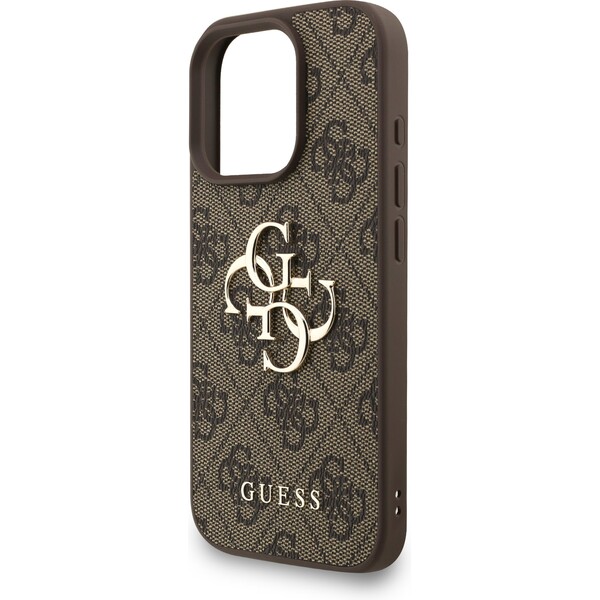 Guess-PU-4G-Metal-Logo-Strap-kryt-iPhone-16-Pro-Max-hnedy