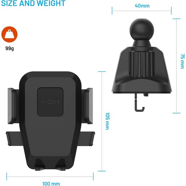 FIXED-Iconiq-Lock-univerzalni-drzak-do-auta-s-uchytem-do-ventilacni-mrizky-cerny