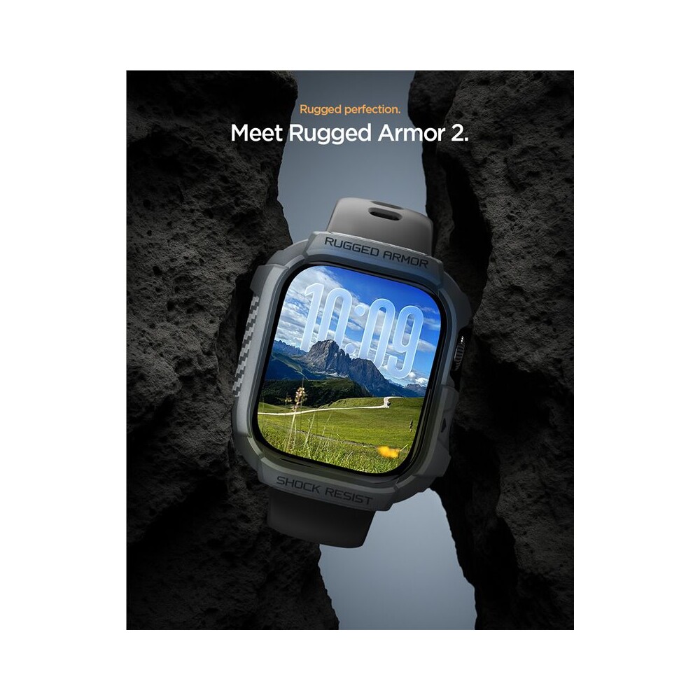 Spigen-Rugged-Armor-2-pouzdro-Apple-Watch-11-46mm-dark-gray