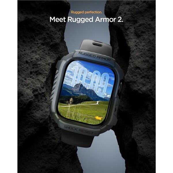 Spigen-Rugged-Armor-2-pouzdro-Apple-Watch-11-46mm-dark-gray